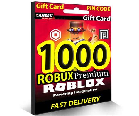 gift card roblox 1000 robux - dm card